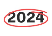 Ołówek zakreślający rok 2024